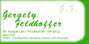 gergely feldhoffer business card